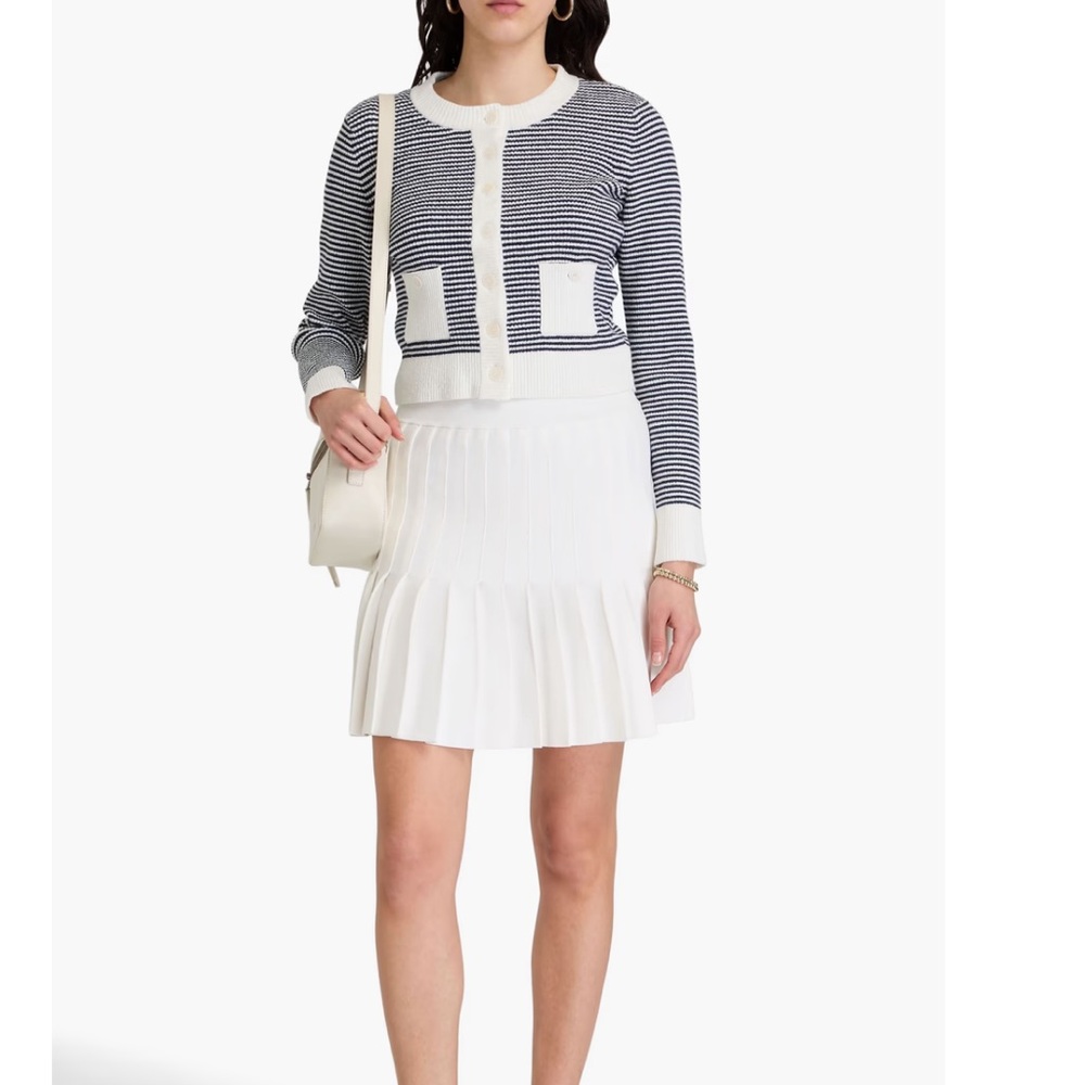 Sandro NWT  Pleated Mini Knit Skirt